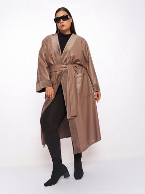 Плащ кожаный TKA05221BEG18