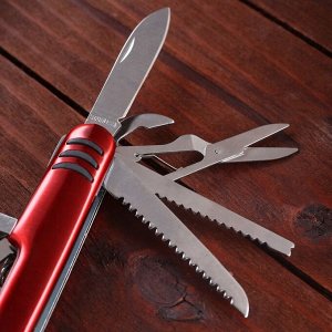 Нож швейцарский Мастер К 11в1, красный