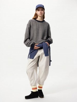 UNIQLO x JW ANDERSON — шерстяной свитер с круглым вырезом - 62 BLUE