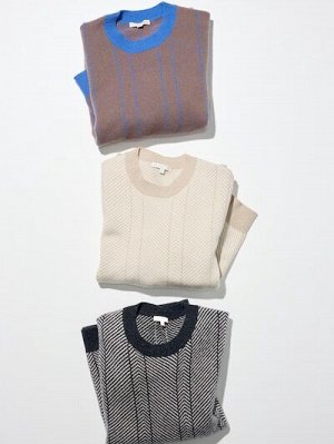 UNIQLO x JW ANDERSON — шерстяной свитер с круглым вырезом - 62 BLUE