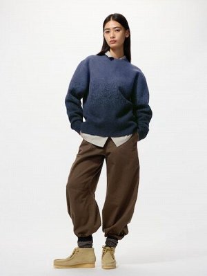 UNIQLO x JW ANDERSON — свитер с круглым вырезом из пряжи Souffle Yarn - 60 LIGHTBLUE
