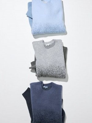 UNIQLO x JW ANDERSON — свитер с круглым вырезом из пряжи Souffle Yarn - 60 LIGHTBLUE