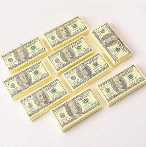 Салфетки сервировочные "ПАЧКА ДОЛЛАРОВ" 3 слоя, 10 штук, 33х33 см.