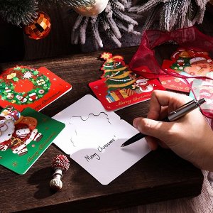 Набор новогодних складных настольных открыток 8 штук