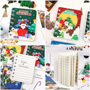 Канцелярский набор "Новогодний" (Ручка 10 цветов + Блокнот + Наклейки)