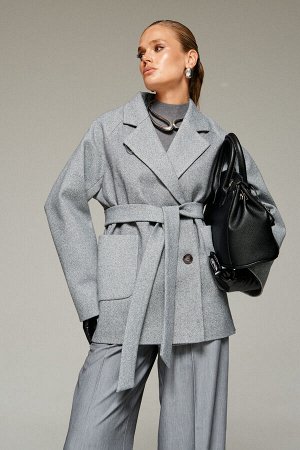Пальто Beautiful Free  серый меланж
