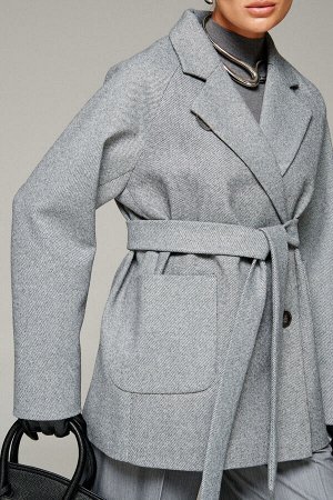 Пальто Beautiful Free  серый меланж