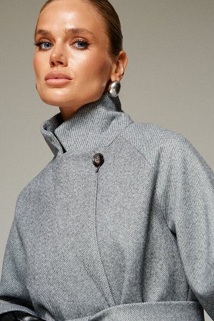 Пальто Beautiful Free  серый меланж