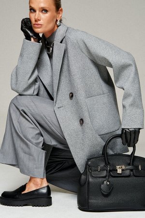 Пальто Beautiful Free  серый меланж