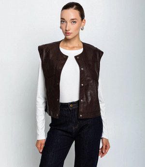 Жилет #КТ619136, шоколадный