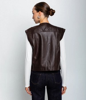 Жилет #КТ619136, шоколадный