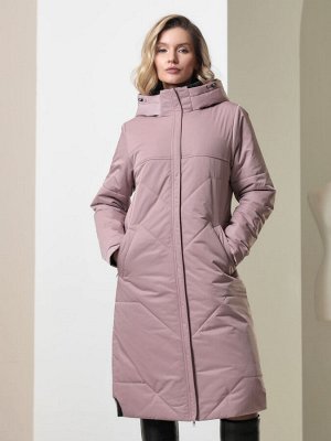 Пальто серо-розовый
