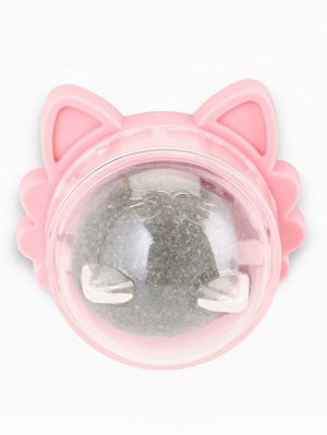 Игрушка для кошек из кошачьей мяты «Киса» на основании, 4.5x6x6 см, розовый