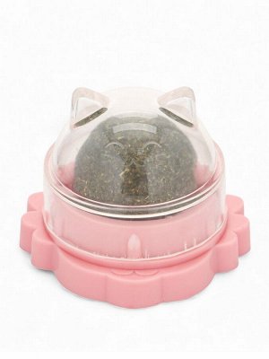 Игрушка для кошек из кошачьей мяты «Киса» на основании, 4.5x6x6 см, розовый