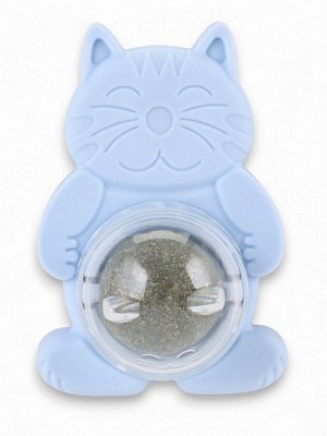 Игрушка для кошек из кошачьей мяты «Большой Кот» на основании, 4.5x6x6 см, синий