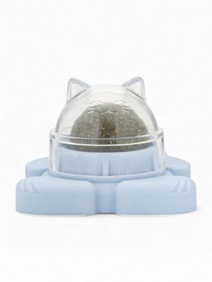 Игрушка для кошек из кошачьей мяты «Большой Кот» на основании, 4.5x6x6 см, синий