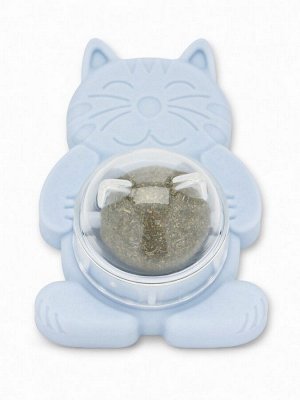 Игрушка для кошек из кошачьей мяты «Большой Кот» на основании, 4.5x6x6 см, синий