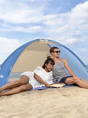 Палатка пляжная 2-местная Bestway BEACH GROUND 2 TENT, 200x120x90 см, трекинговая, однослойная, зелёная