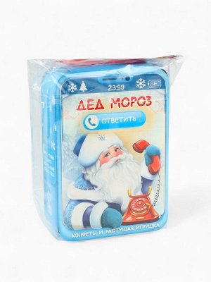 Сладкий детский новогодний подарок «Дед мороз» + растущая игрушка, 500 г