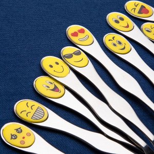 Набор столовых приборов детский 2 пр. "Смайлики", нерж.сталь