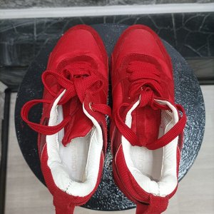 Кроссы на платформе красные женские