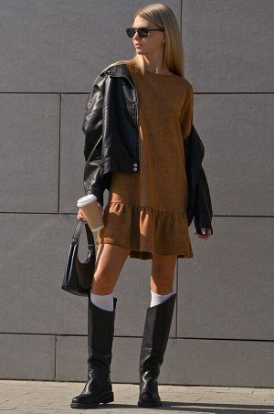 Женское платье трапеция из футера Happyfox