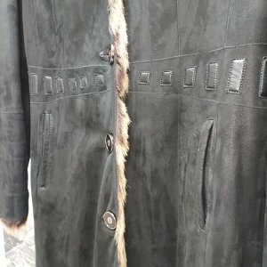 Дубленка натуральная кожа, натуральный мех