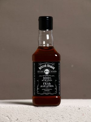 Подарочный набор «Крутой мужик», гель для душа виски 250 мл и мочалка для тела, Чистое счастье