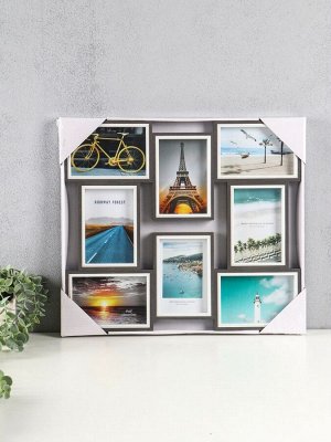 Фоторамка-коллаж на 8 фото 10x15 см «День и ночь», МДФ, стекло, 40.5x45x2.2 см
