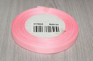 Репсовая лента однотонная (светло-розовый) 10мм * 20 ярдов (+-1м)