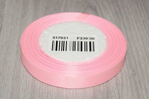 Репсовая лента однотонная (перламутрово-розовый) 12мм * 20 ярдов (+-1м)