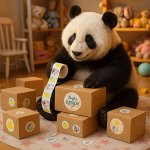 Наклейки подарочные в ассортименте 5шт