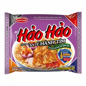 Лапша быстрого приготовления пшеничная Hao Hao со вкусом чили и хрустящего лука Acecook, пачка 75 г (Хао Хао - Вьетнам)