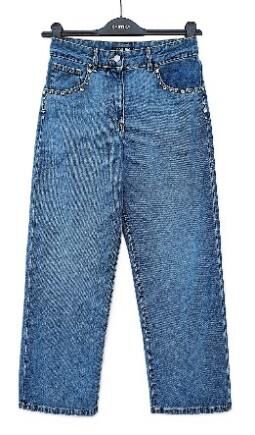 ДЖИНСЫ JEANS STRAIGHT LEG CON RICAMO PIETRE / 100%CO