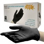 Перчатки винил-нитриловые, Черные 100шт