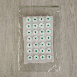 Аппликатор - коврик, 14 ? 32 см, 40 модулей, цвет белый/зелёный