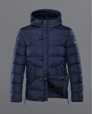 Меховая зимняя куртка темно-синяя Year of the Tiger  модель 38030