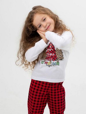 Пижама детская, модель 324, трикотаж (Нарядные ёлочки)