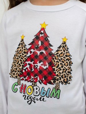Пижама детская, модель 324, трикотаж (Нарядные ёлочки)