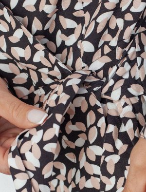 Платье на запАх из вискозы с принтом