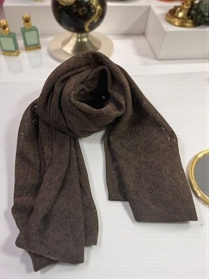 Палантин ажурный 100% овечья шерсть 70x200 см, шоколад, Монголия – теплый, мягкий, элегантный, как шарф и накидка