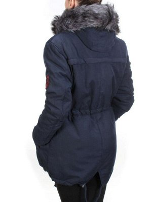 533 DARK BLUE Куртка парка зимняя женская KSV (100 гр. тинсулейт + искусственный мех)