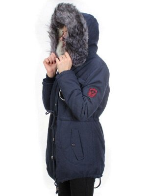533 DARK BLUE Куртка парка зимняя женская KSV (100 гр. тинсулейт + искусственный мех)