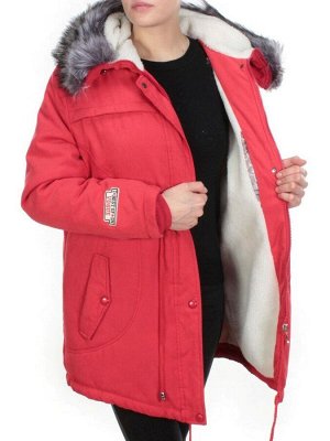 533 RED Куртка парка зимняя женская KSV (100 гр. тинсулейт + искусственный мех)