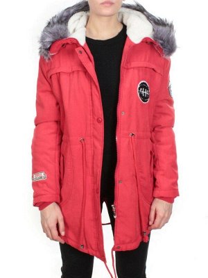 533 RED Куртка парка зимняя женская KSV (100 гр. тинсулейт + искусственный мех)