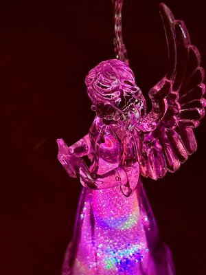 Фонарь Ангел 12х5см переливается разным цветом