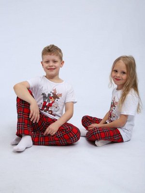Пижама детская, модель 328, трикотаж (Новый год)