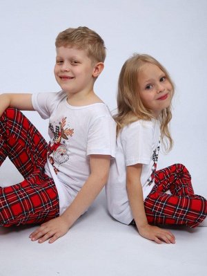 Пижама детская, модель 328, трикотаж (Новый год)