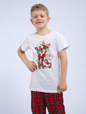 Пижама детская, модель 328, трикотаж (Новый год)