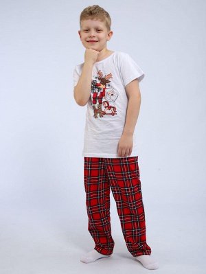Пижама детская, модель 328, трикотаж (Новый год)